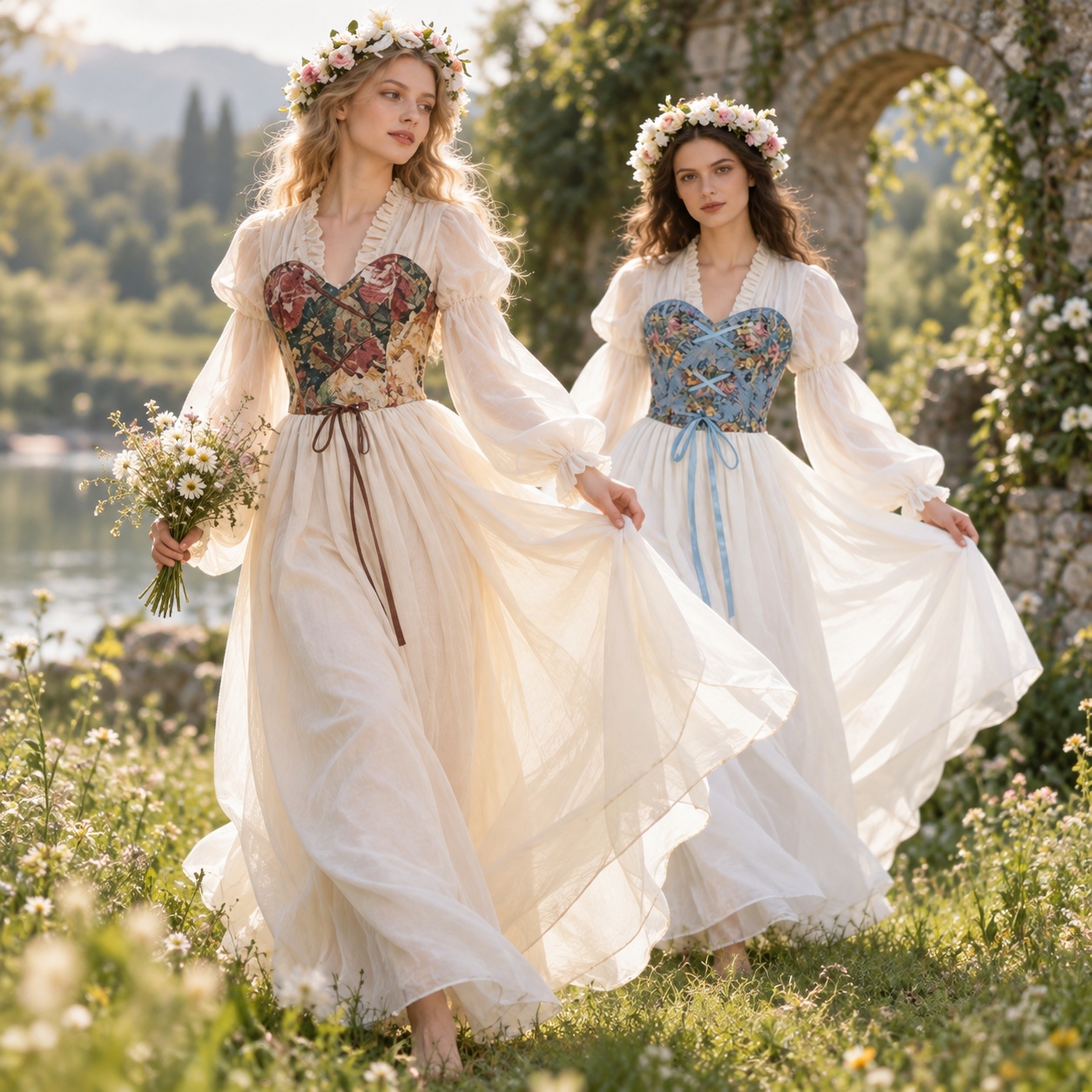 Dresses - Renaissance Style Corset Waist Dress with