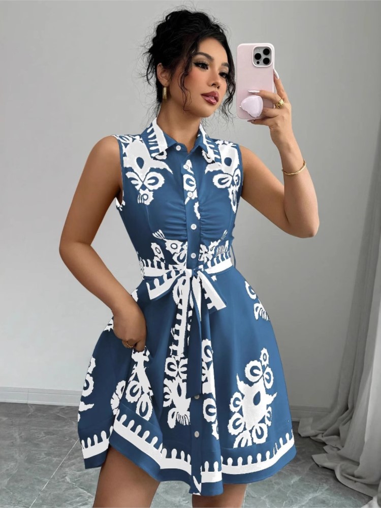 Summer New Fashion Casual Dres - đánh giá và giá French Vintage Floral Midi Dress