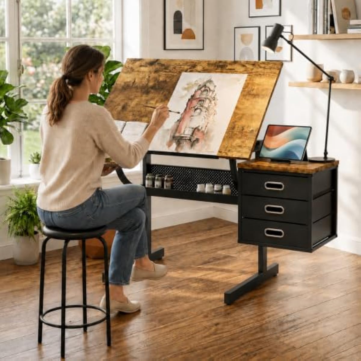 Adjustable Drafting Desk with  - đánh giá và giá Tops