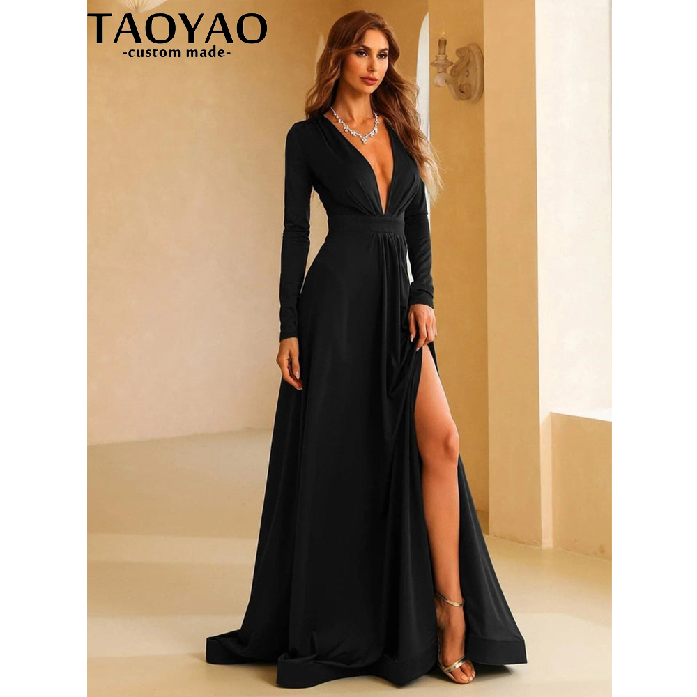 TaoYao Women Evening Dresses C - đánh giá và giá Elegant Satin Evening Gown Split