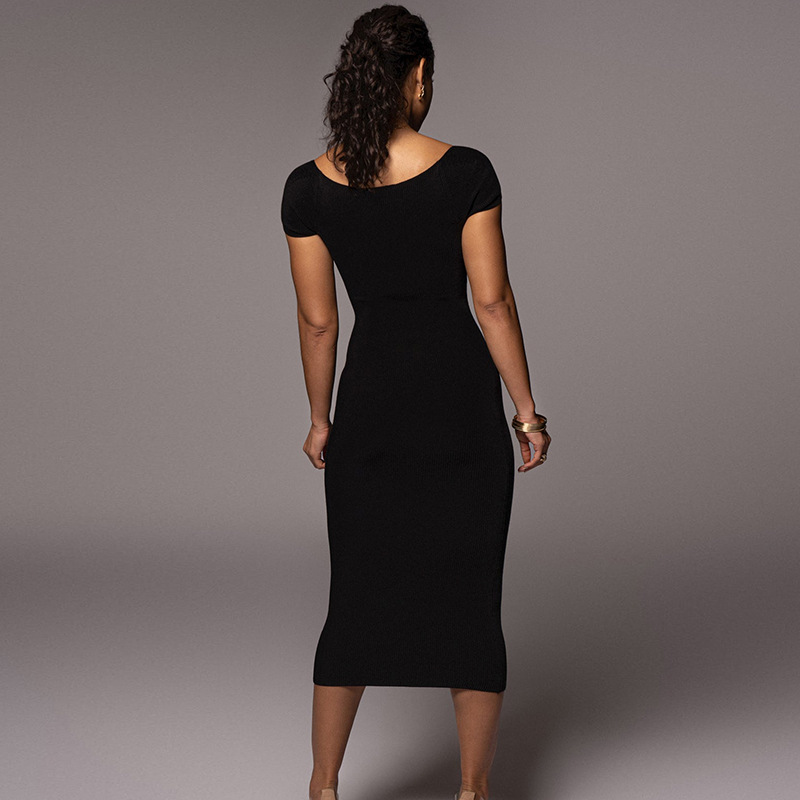 2026 Summer Women's New Style  - đánh giá và giá Bodycon Long Sleeve Ribbed Dress