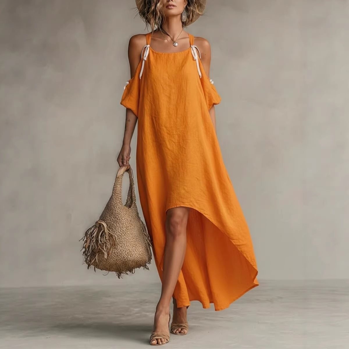 Summer Woman Dress Puff Sleeve - đánh giá và giá Off Shoulder Puff Sleeve Sundress