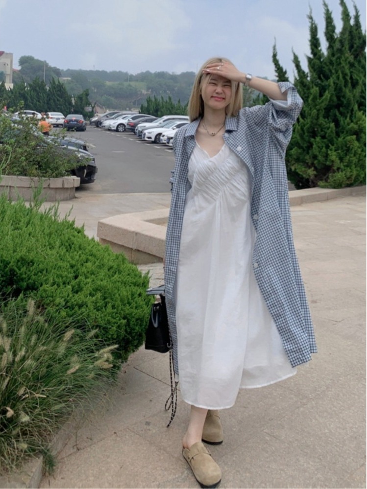 Chic plus Size Set Lazy Style  - đánh giá và giá Korean Style A Line Shirt Dress
