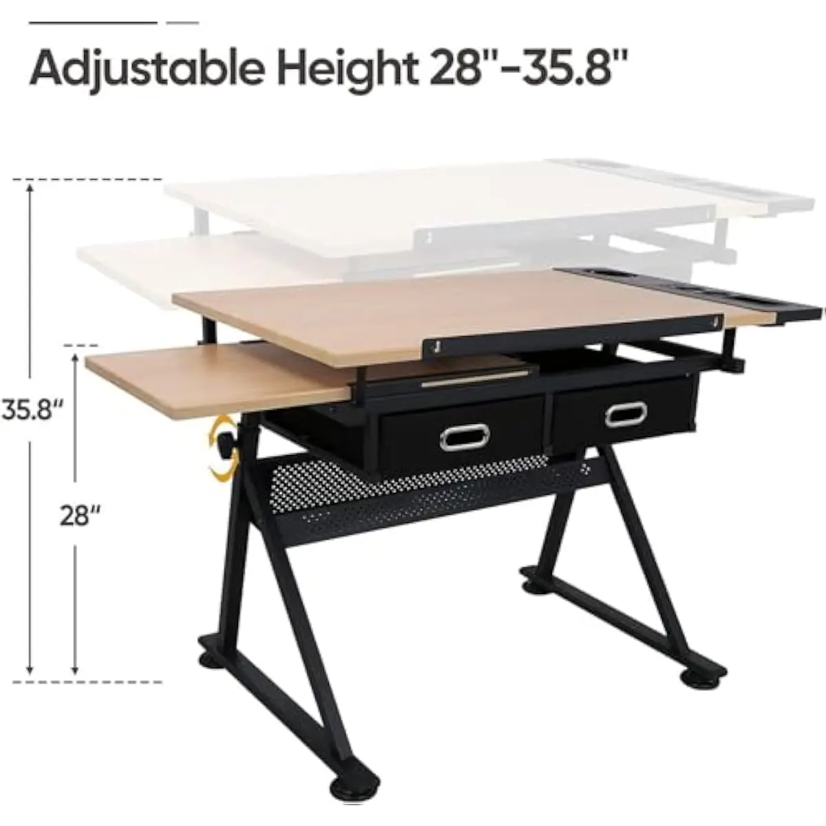 Adjustable Drafting Desk with  - đánh giá và giá Tops