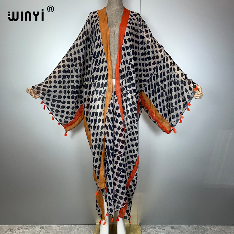 WINYI Summer Outfit Kimono Ame - đánh giá và giá Boho Summer Beach Maxi Dress