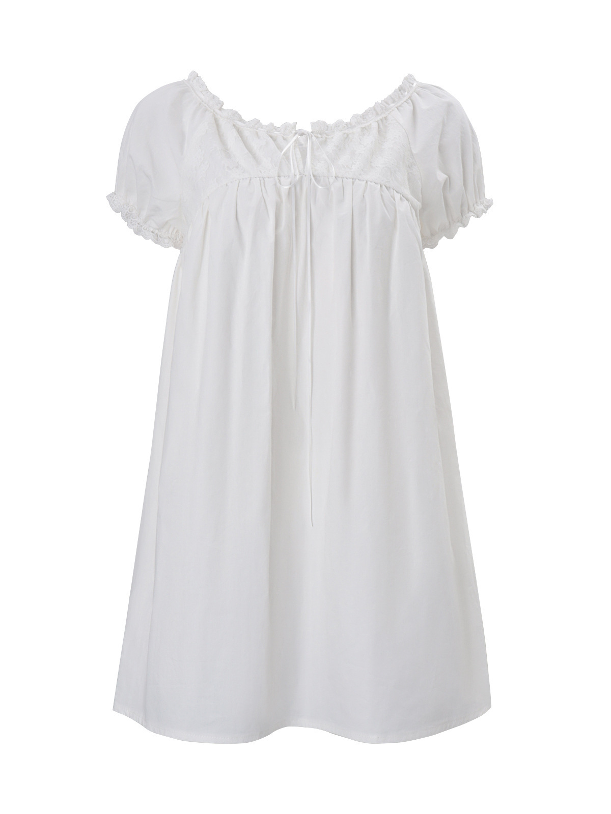 White Off Shoulder Lace Babydo - đánh giá và giá Off Shoulder Puff Sleeve Sundress