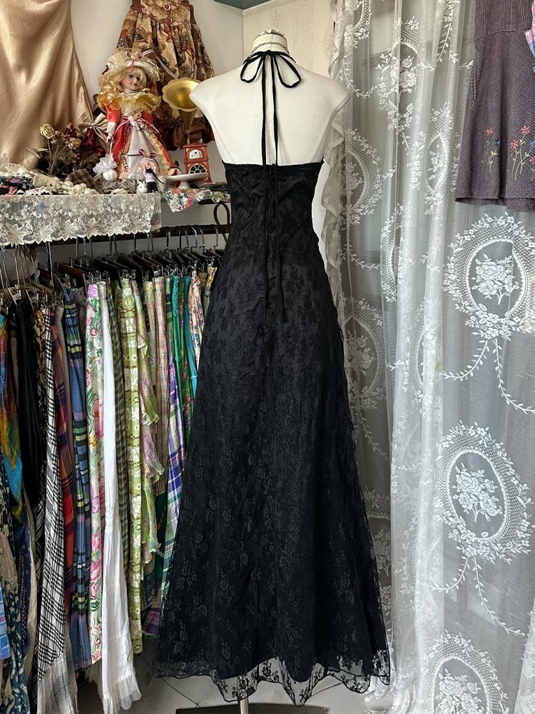 Y2k Vintage Halter Sleeveless  - đánh giá và giá Y2K Backless Halter Mini Dress