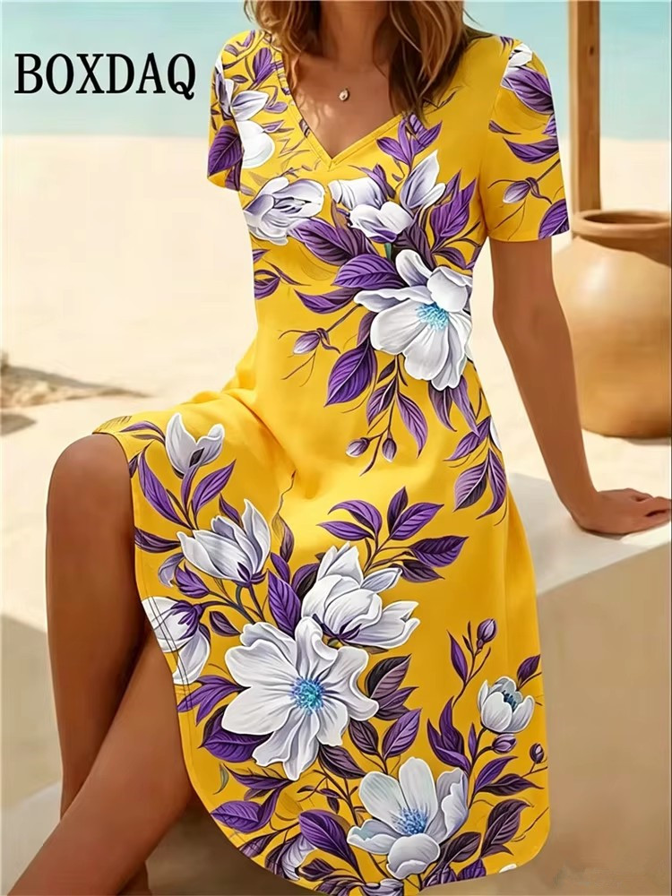 6XL Plus Size Women Dresses Su - đánh giá và giá Boho Summer Beach Maxi Dress