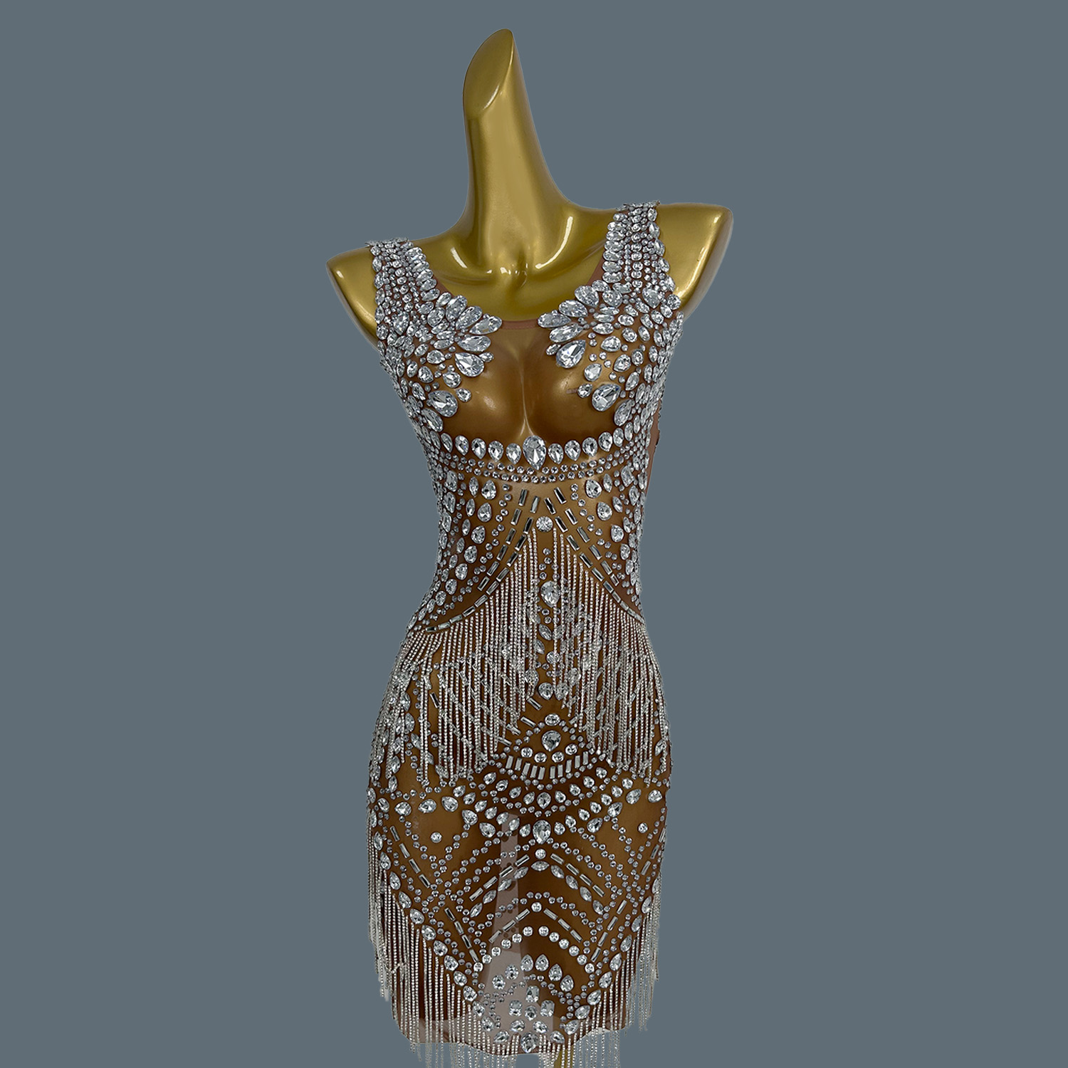Sexy Evening Dresses For Women - đánh giá và giá Sparkly Rhinestone Club Party Dress