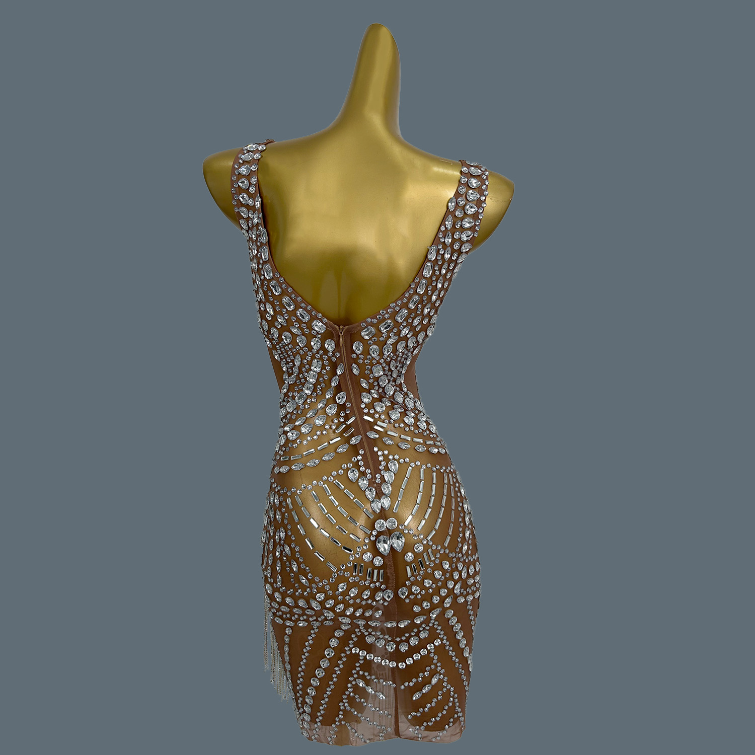 Sexy Evening Dresses For Women - đánh giá và giá Sparkly Rhinestone Club Party Dress