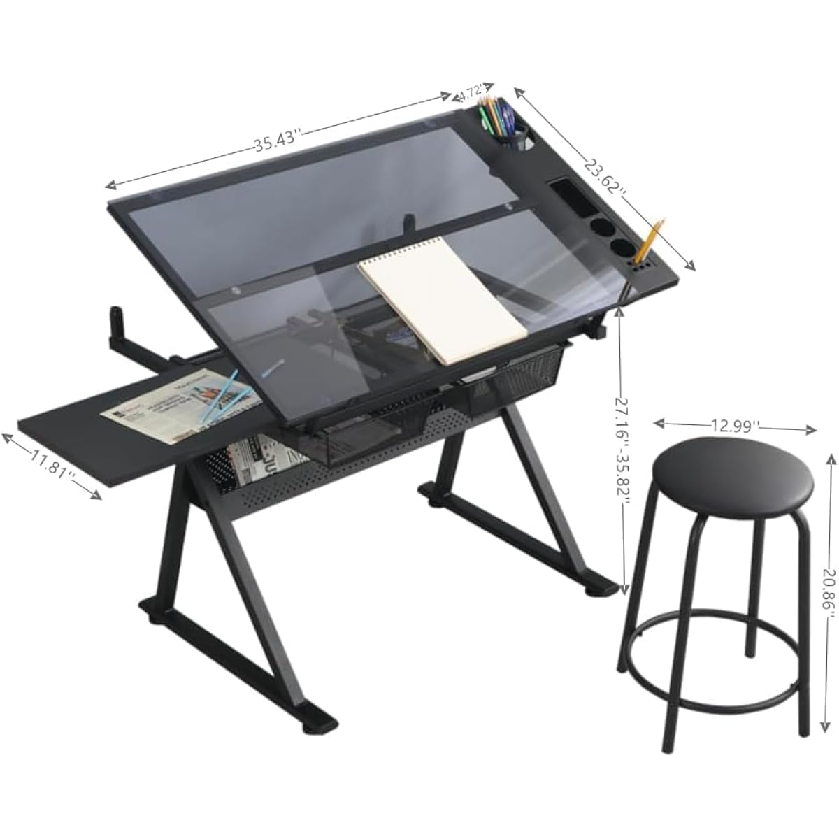 Adjustable Height Drafting Des - đánh giá và giá Tops