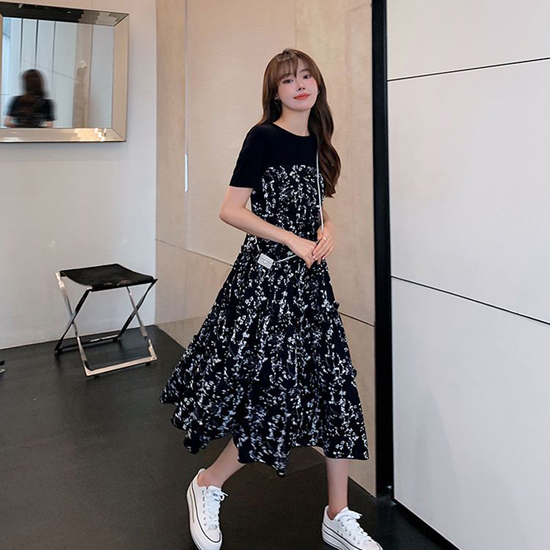 Women's T-shirt Fake two Pcs K - đánh giá và giá Korean Style A Line Shirt Dress