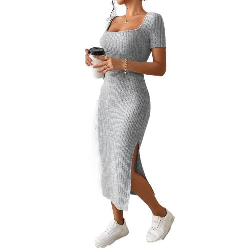 Ropa Para Mujer Vintage Ribbed - đánh giá và giá Bodycon Long Sleeve Ribbed Dress