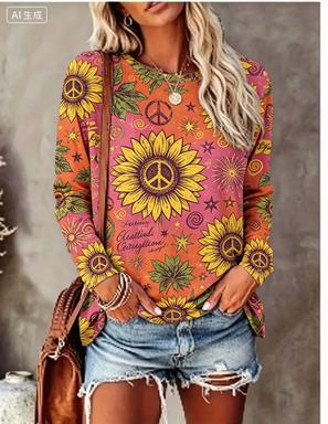 Women Long Sleeve T‑Shirt Hipp - đánh giá và giá Blouses