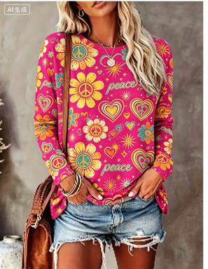 Women Long Sleeve T‑Shirt Hipp - đánh giá và giá Blouses