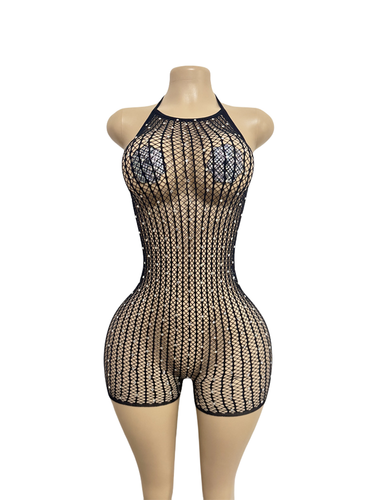 Women Halter Rhinestone Fishne - đánh giá và giá Sexy Mesh Sheer Bodycon Dress