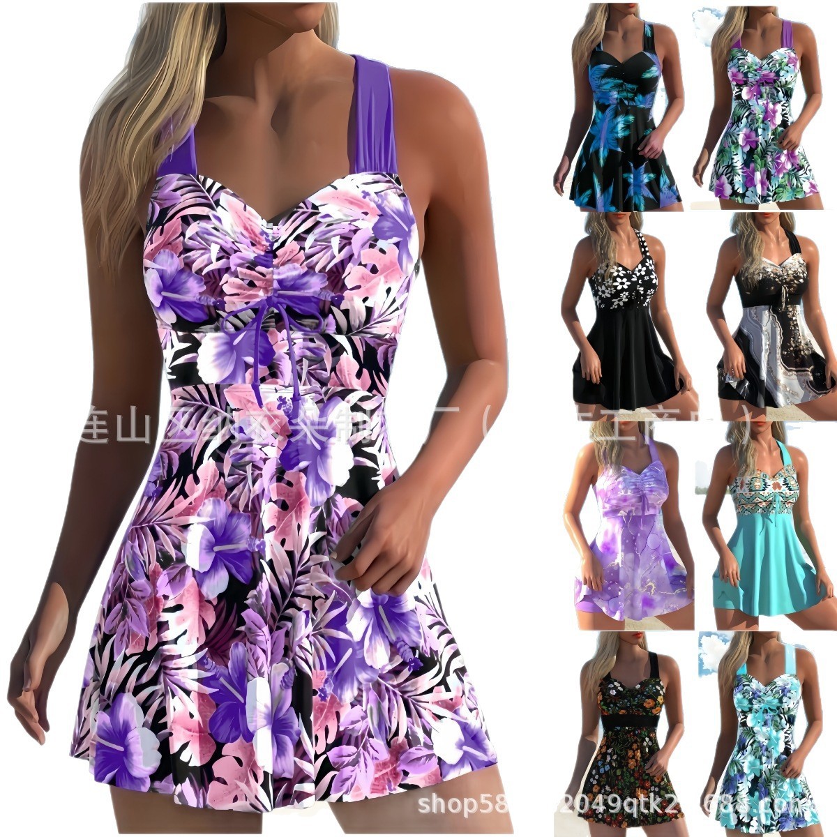 Woman Tankini Floral Print Sle - đánh giá và giá Tops