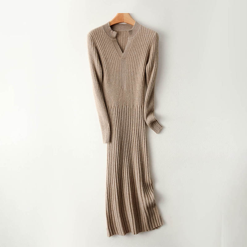 Smart Minimalist Ribbed 2025 W - đánh giá và giá Bodycon Long Sleeve Ribbed Dress