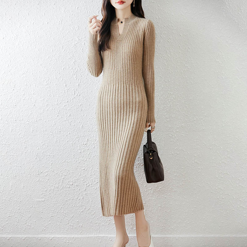 Smart Minimalist Ribbed 2025 W - đánh giá và giá Bodycon Long Sleeve Ribbed Dress