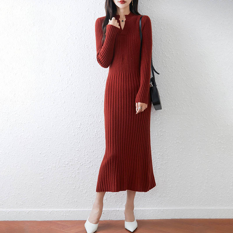 Smart Minimalist Ribbed 2025 W - đánh giá và giá Bodycon Long Sleeve Ribbed Dress