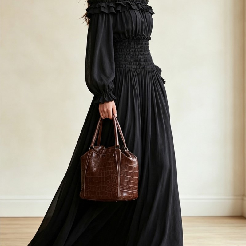 Women Off‑Shoulder Ruffle Maxi - đánh giá và giá Off Shoulder Puff Sleeve Sundress