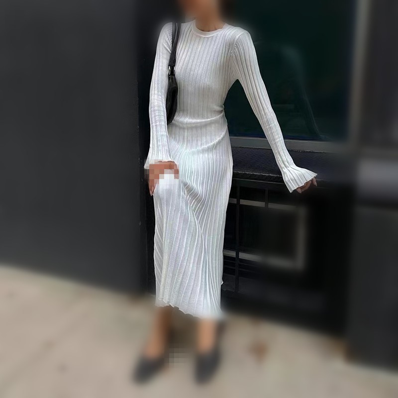 Woman's Autumn V-Neck Knit Ski - đánh giá và giá Bodycon Long Sleeve Ribbed Dress