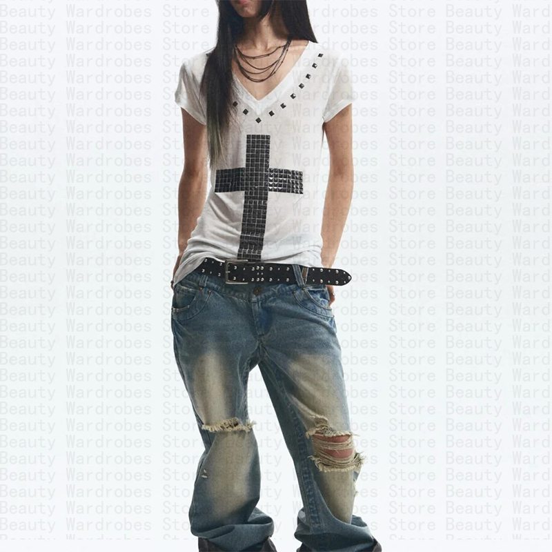 Rock Goth Unique Top Y2k Crop  - đánh giá và giá Y2K Graphic Baby Tee Crop