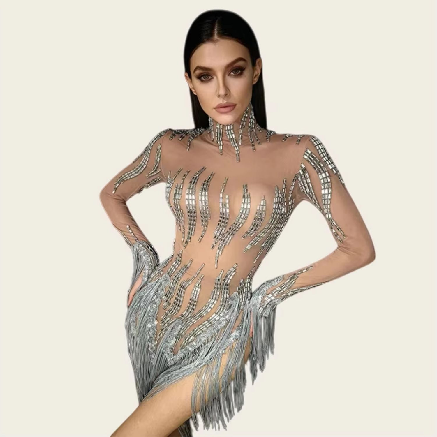 Sparkly Rhinestone Tassel Shor - đánh giá và giá Sparkly Rhinestone Club Party Dress
